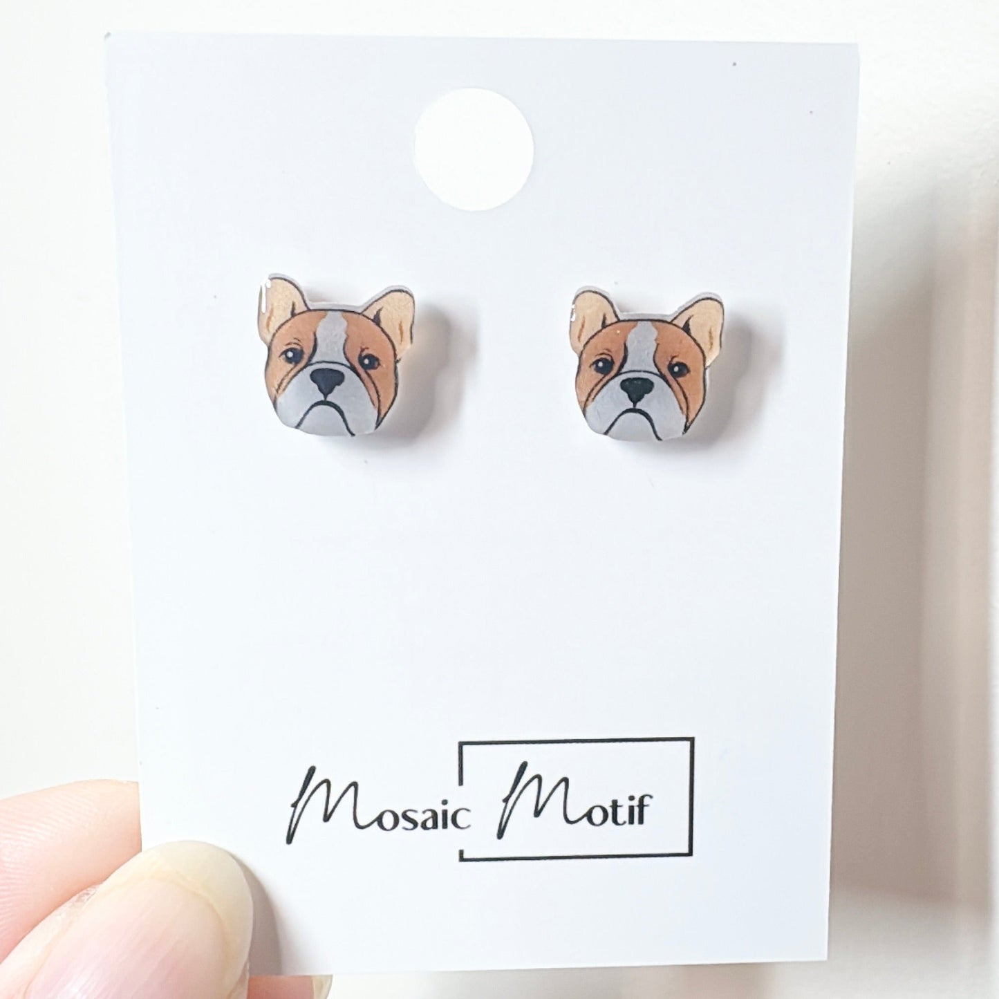 (🐾) Earrings stud - dog earrings (multiple colour)