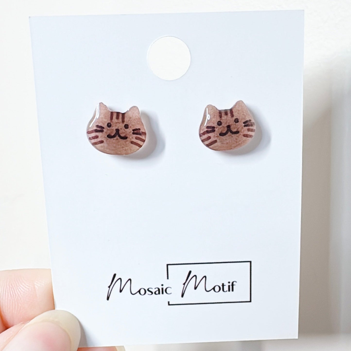 (🐾) Earrings stud - Cat earrings (multiple colour)