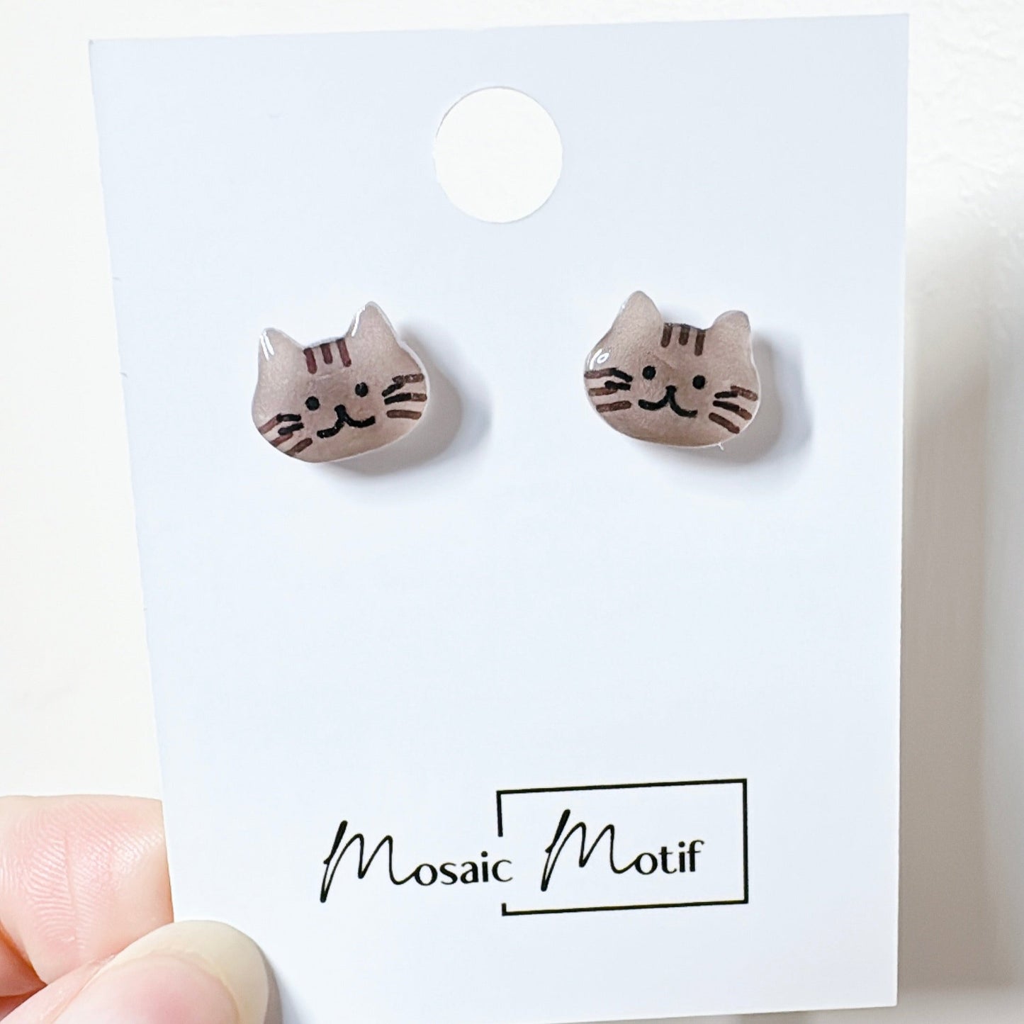 (🐾) Earrings stud - Cat earrings (multiple colour)