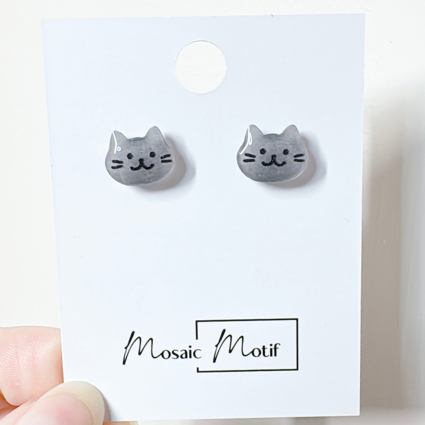 (🐾) Earrings stud - Cat earrings (multiple colour)