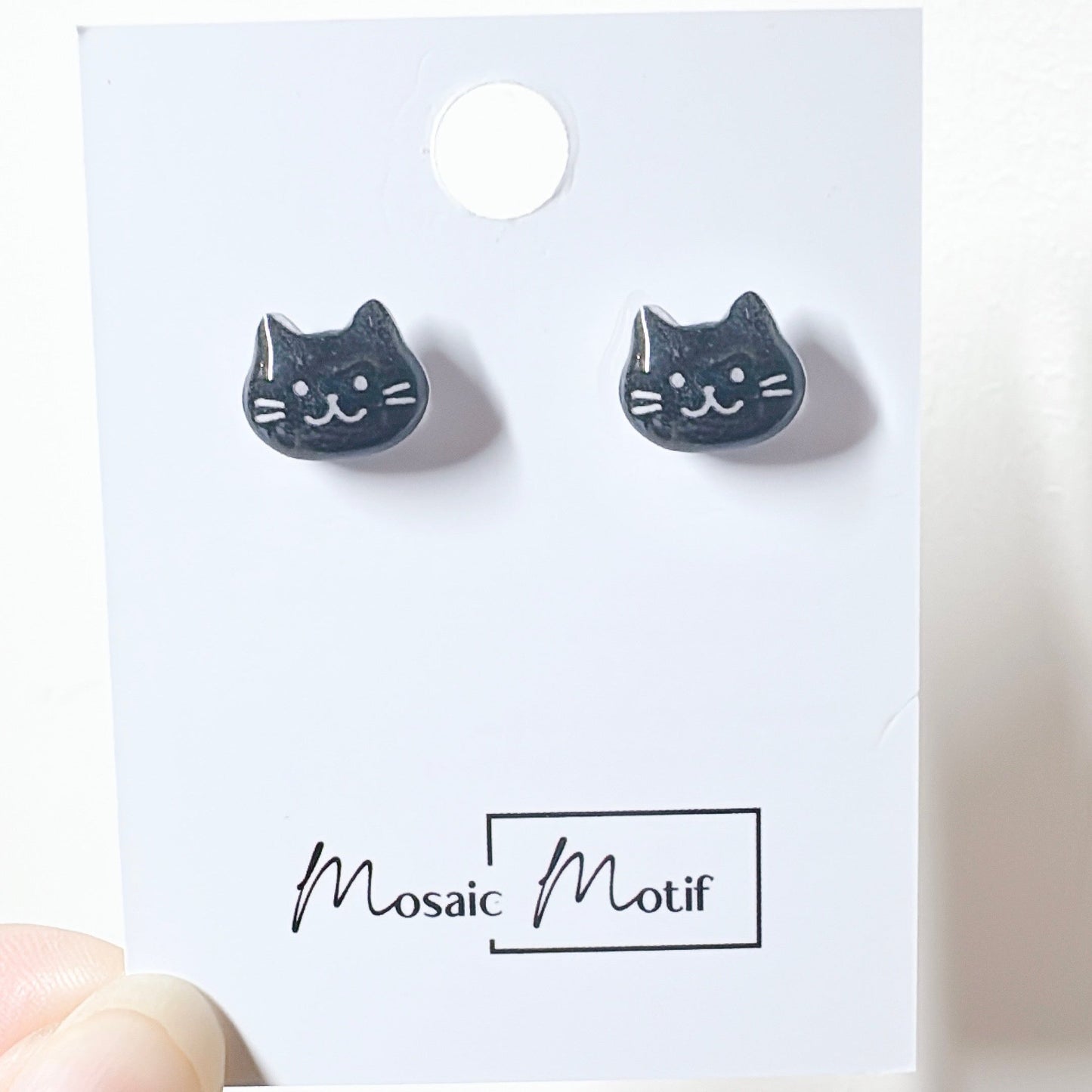 (🐾) Earrings stud - Cat earrings (multiple colour)