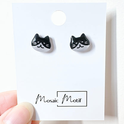 Cat earrings - Cat stud earrings (multiple colour)