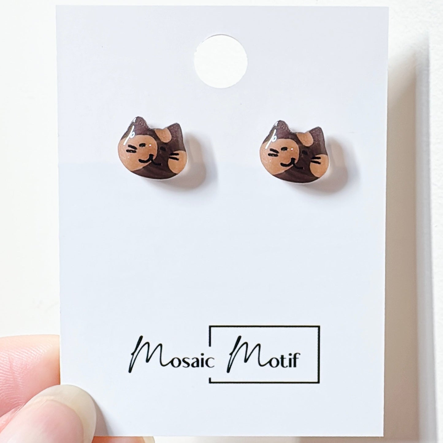 (🐾) Earrings stud - Cat earrings (multiple colour)