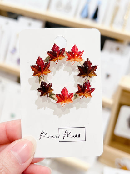 Maple Leaves Brooch