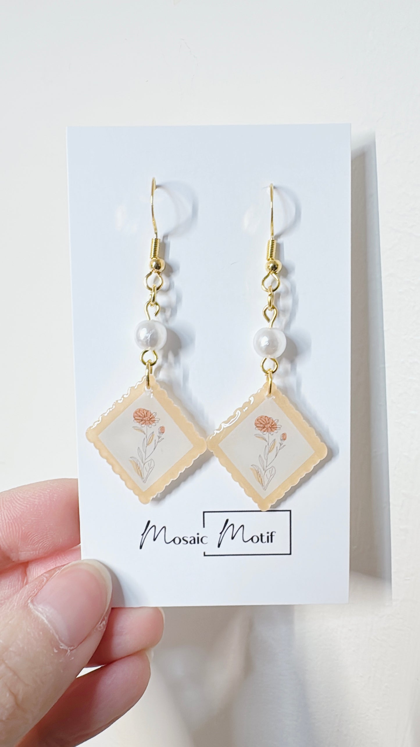 Floral Frame dangle (multiple colours)