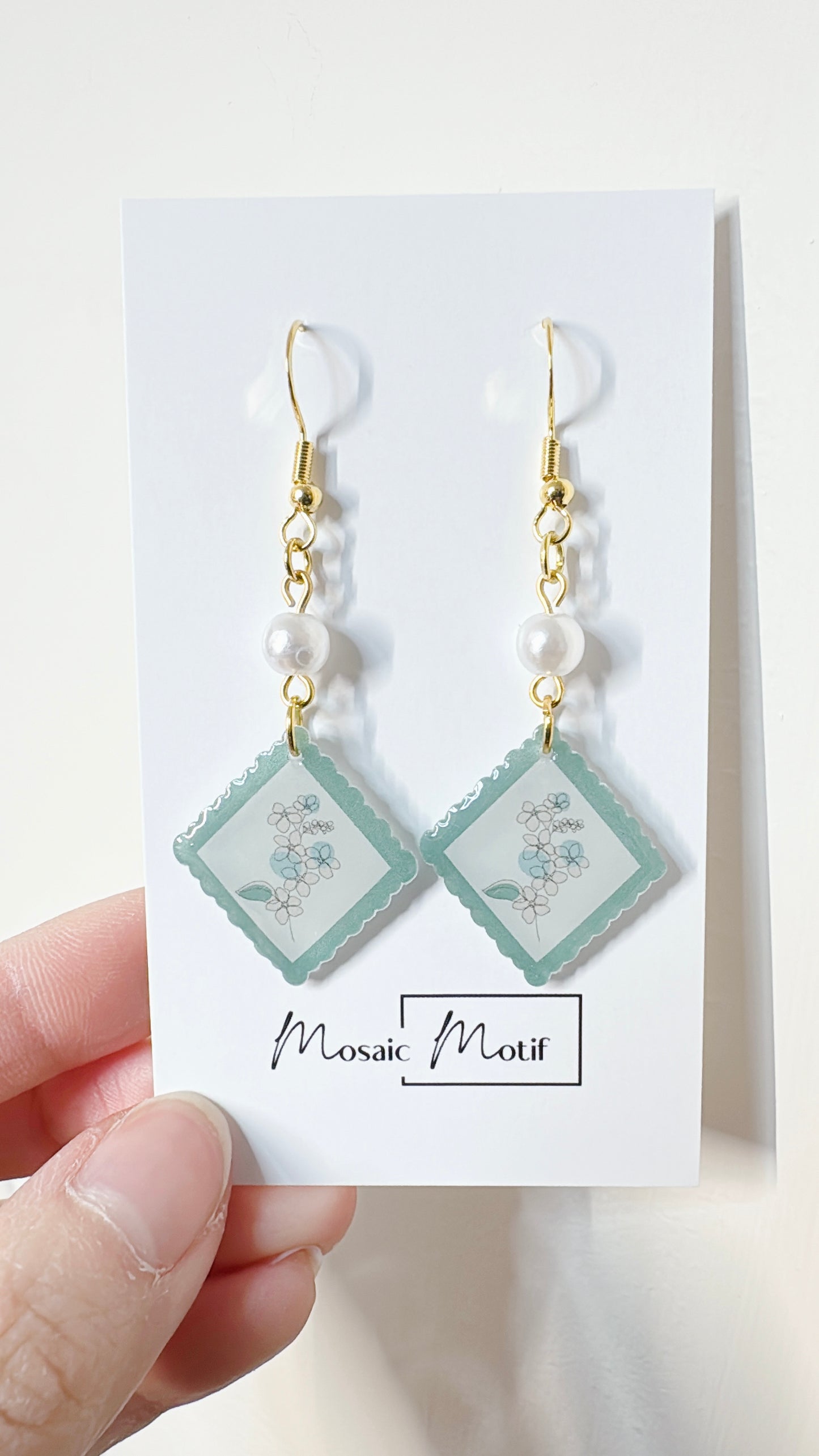 Floral Frame dangle (multiple colours)