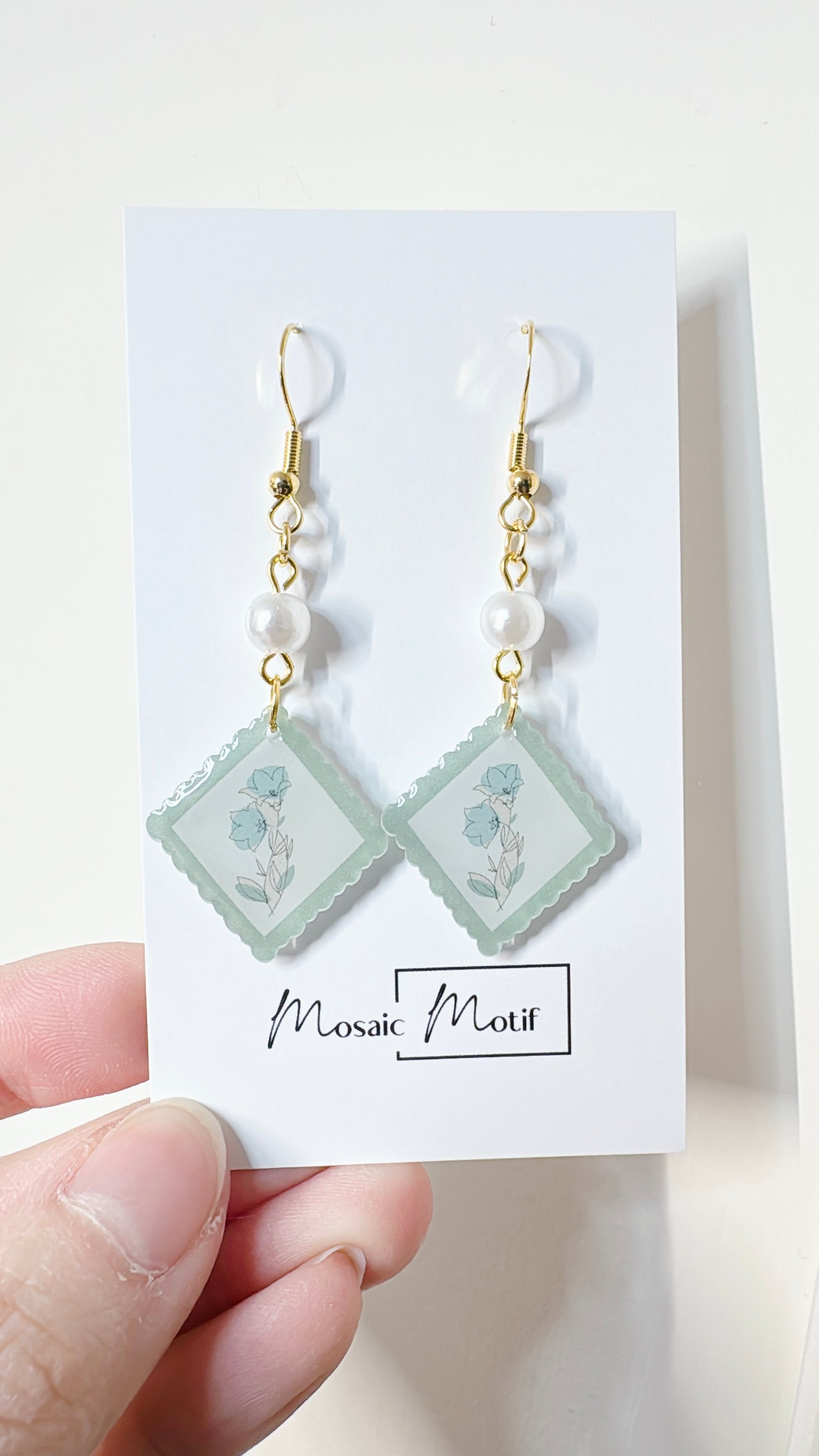 Floral Frame dangle (multiple colours)