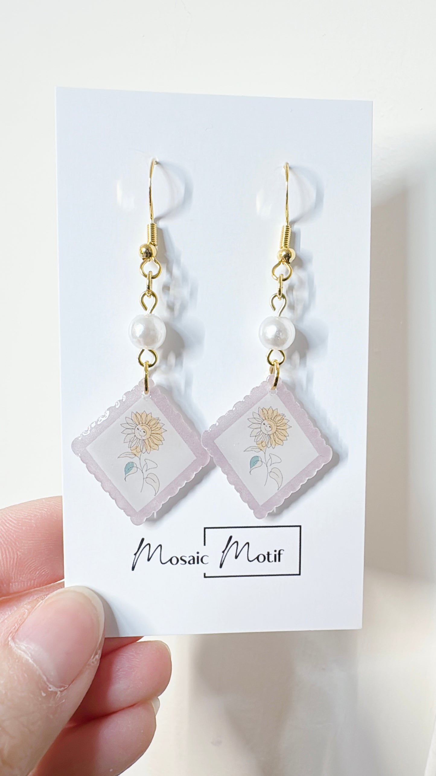 Floral Frame dangle (multiple colours)