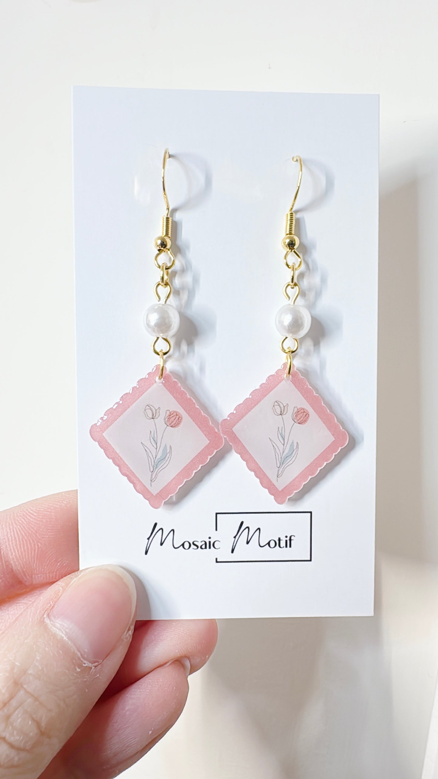 Floral Frame dangle (multiple colours)