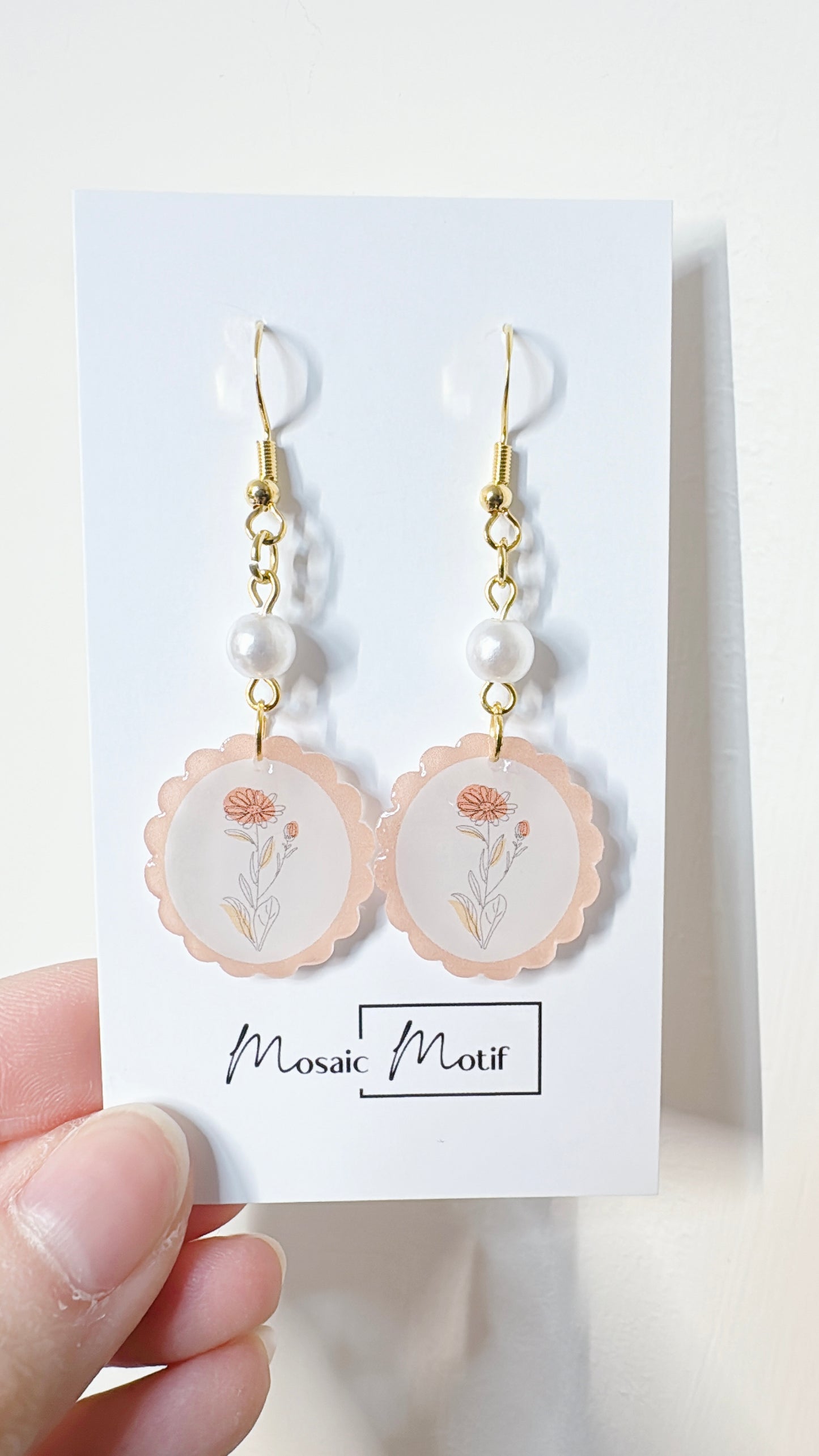 Floral Frame dangle (multiple colours)