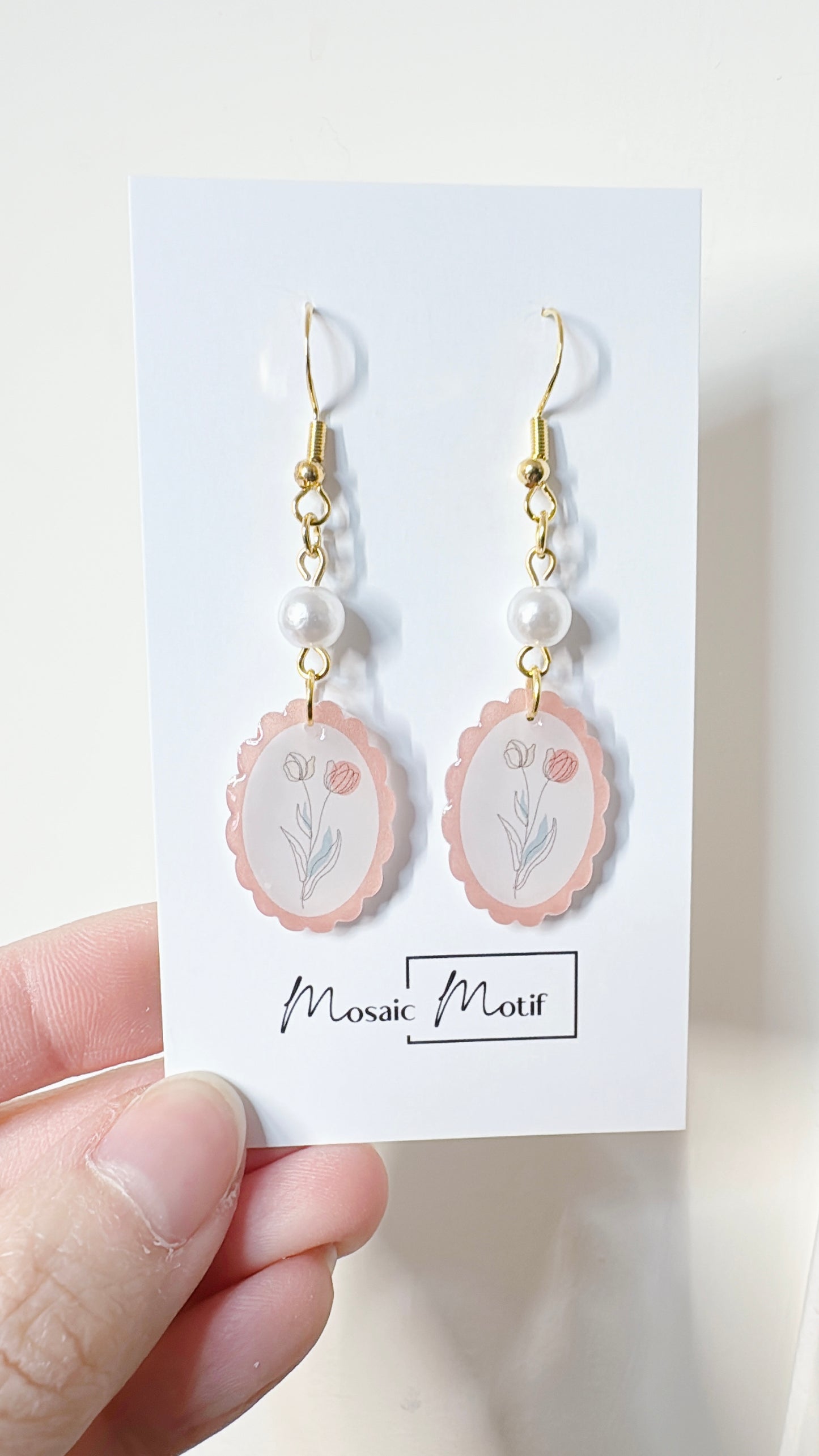 Floral Frame dangle (multiple colours)