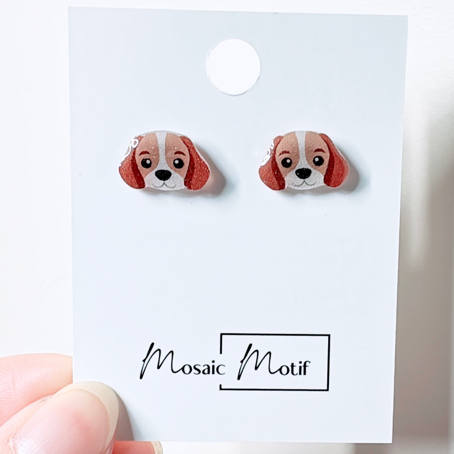 (🐾) Earrings stud - dog earrings (multiple colour)