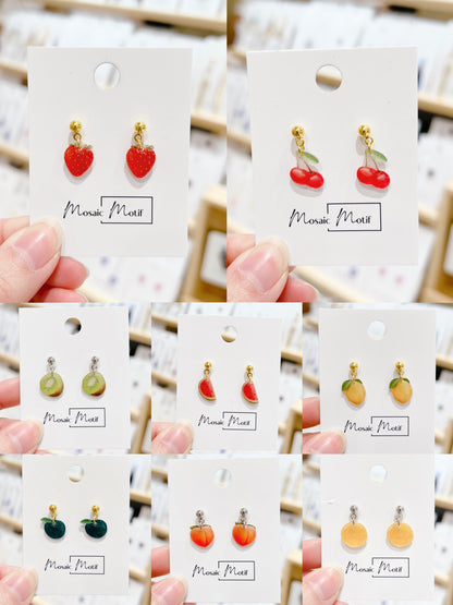 Fruit dangle earrings (multiple styles)