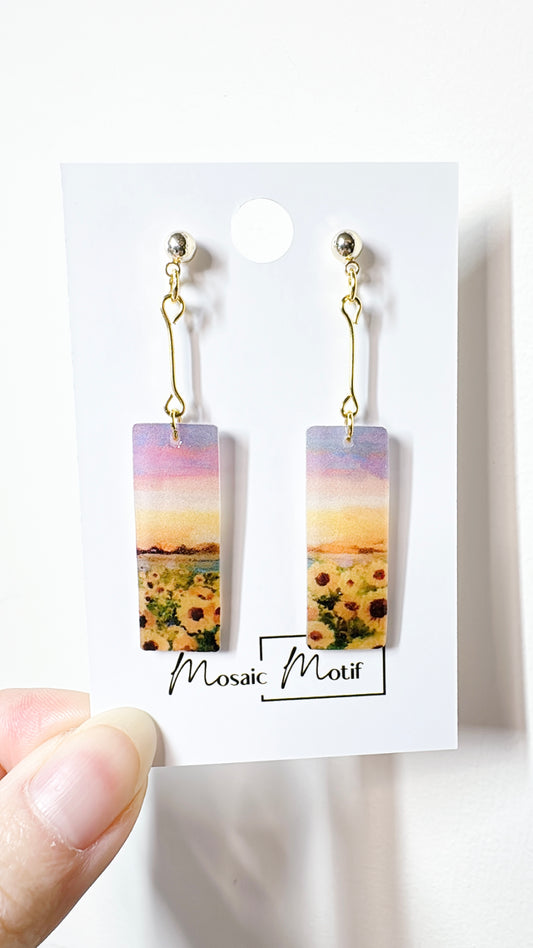 Oil painting earrings (Scenic style)