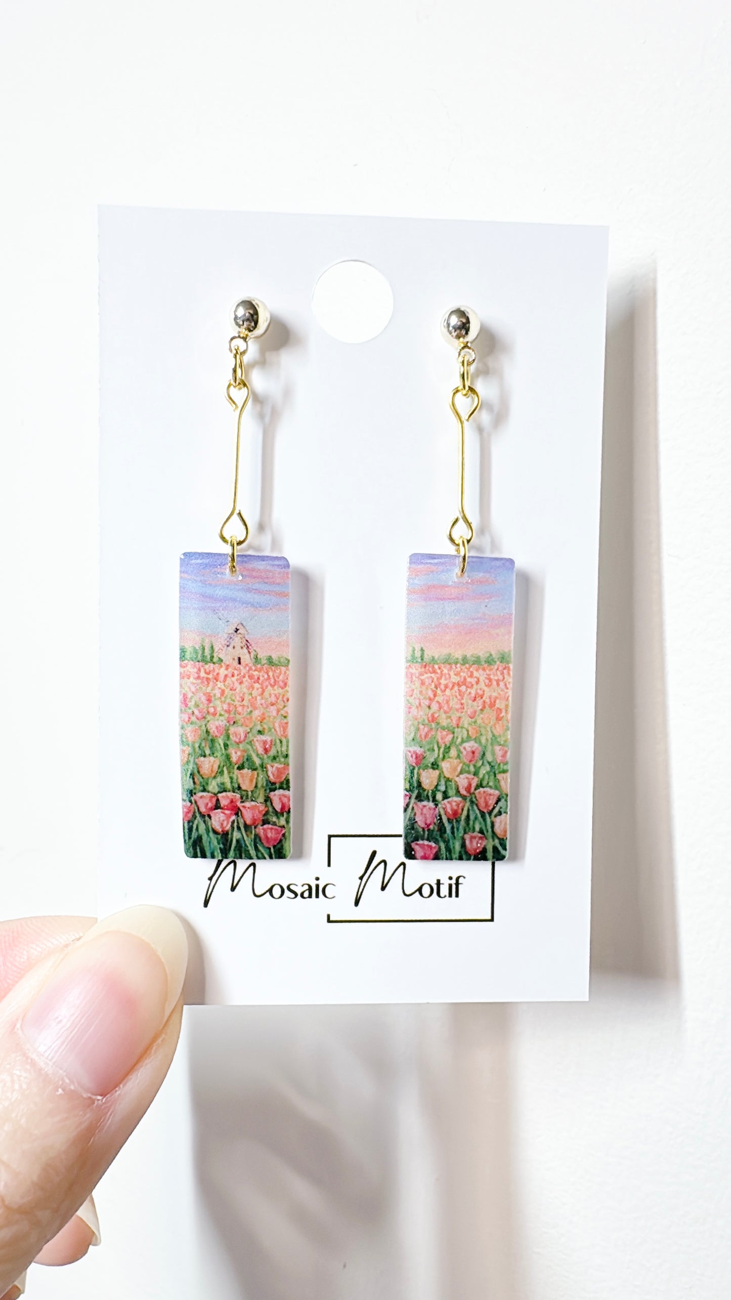 Oil painting earrings (Scenic style)