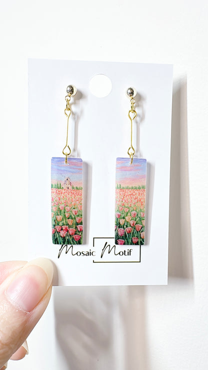 Oil painting earrings (Scenic style)