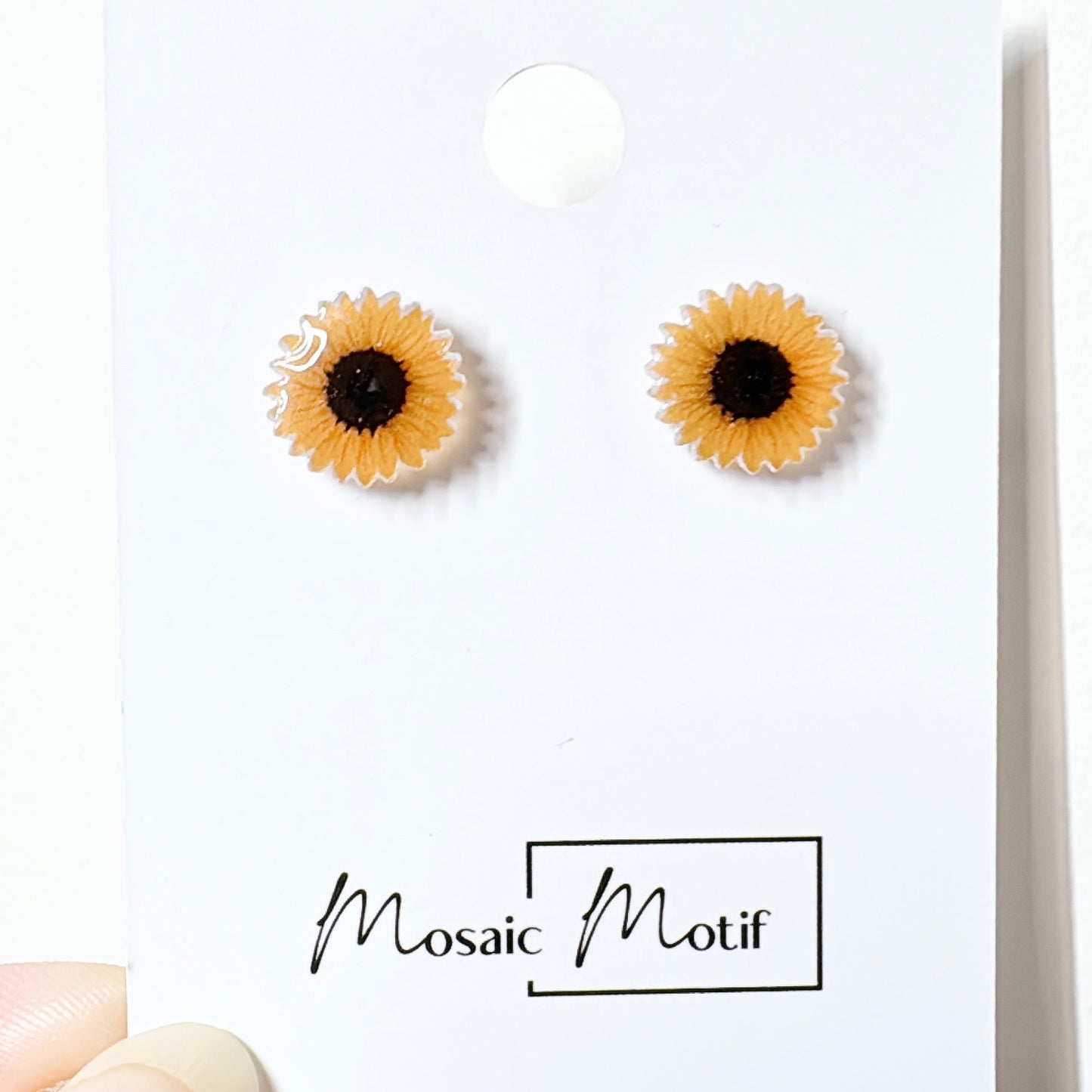 Floral Sunflower stud earrings
