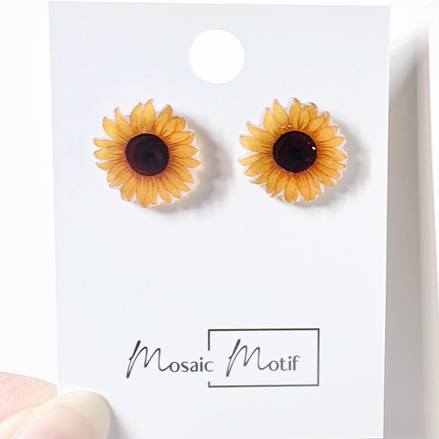 Floral Sunflower stud earrings