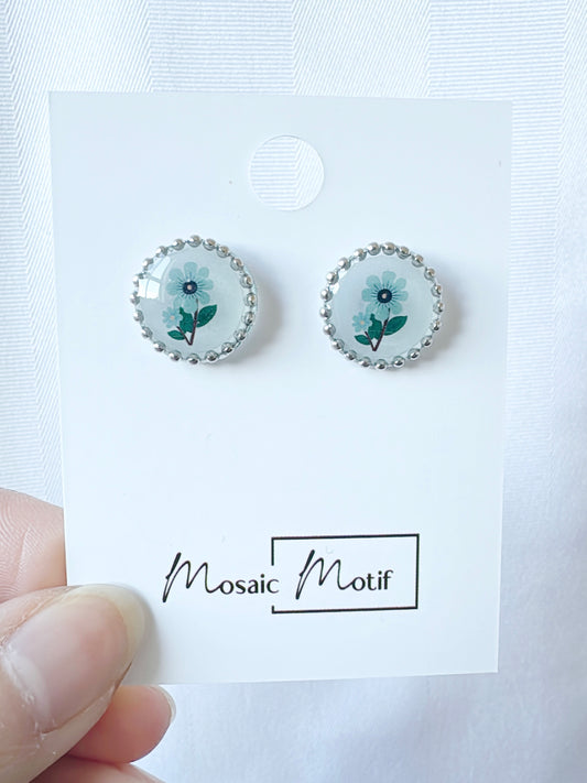Floral Vintage mini earrings (multiple designs)