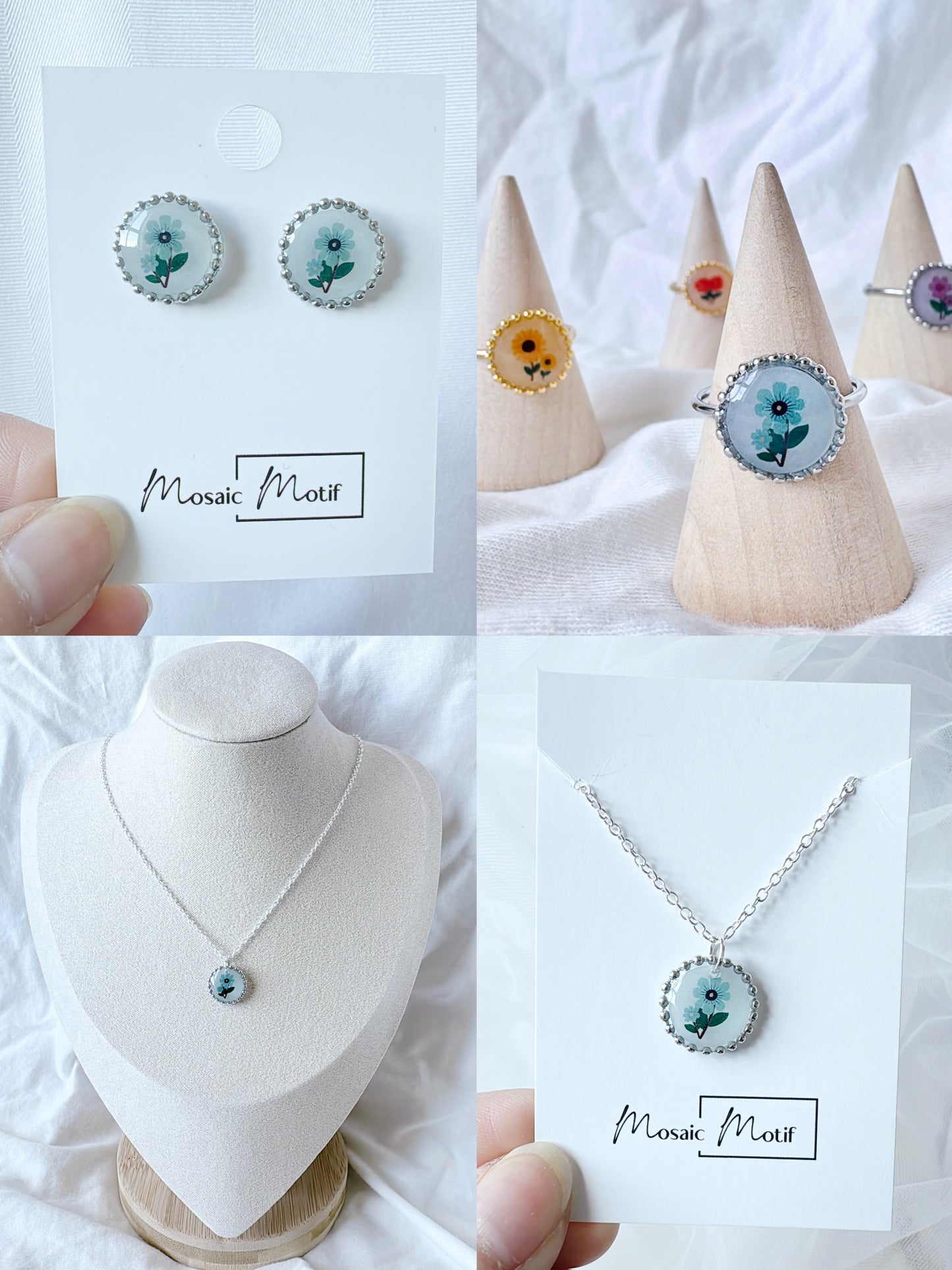Floral Vintage pearl dangle earrings