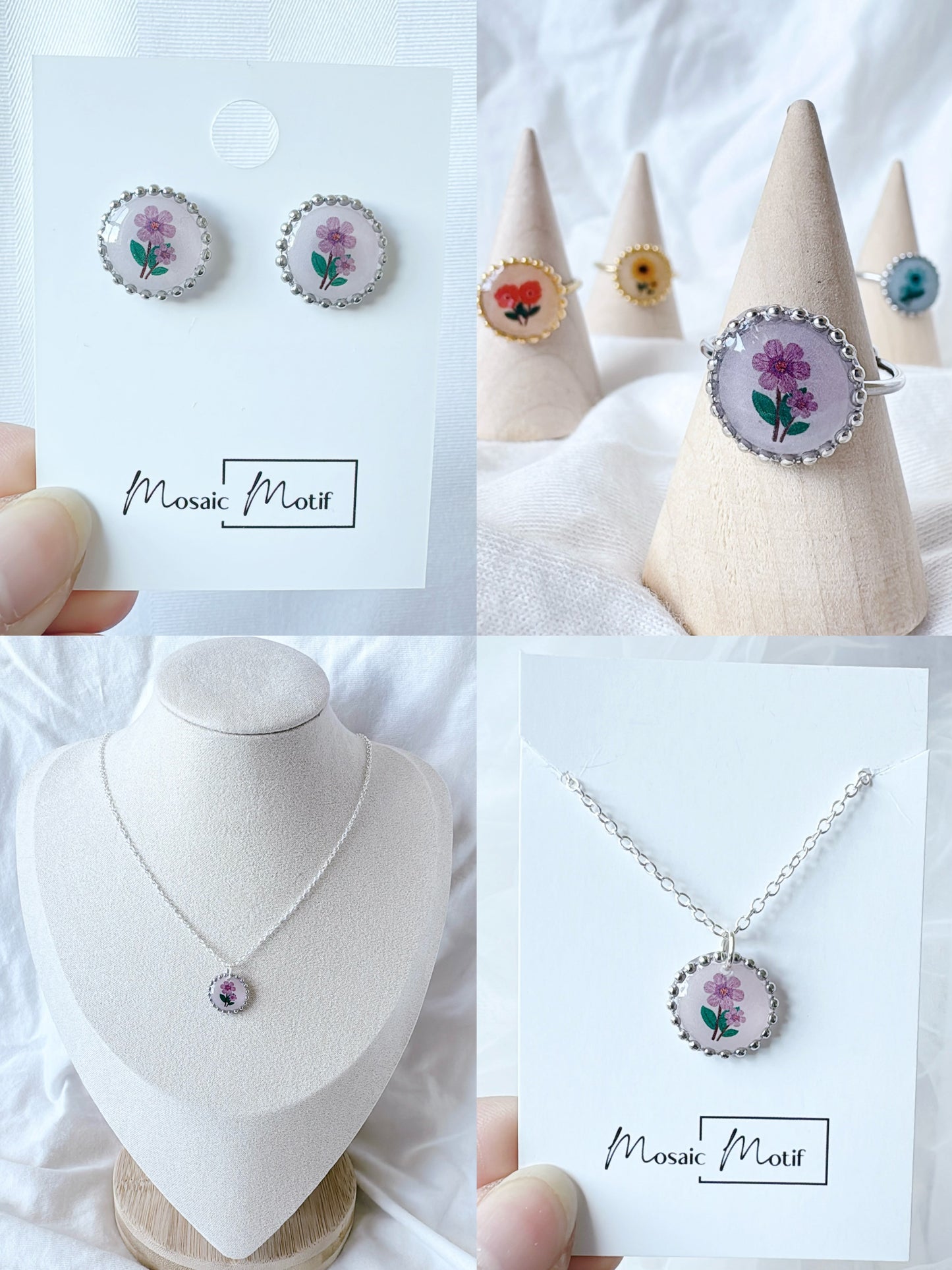 Floral Vintage pearl dangle earrings