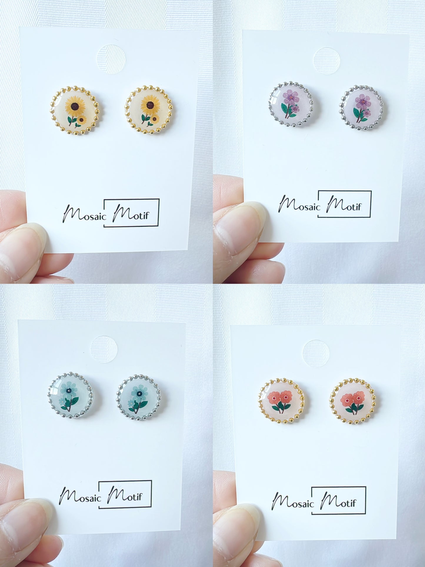 Floral Vintage gift set (earrings, necklace, ring)