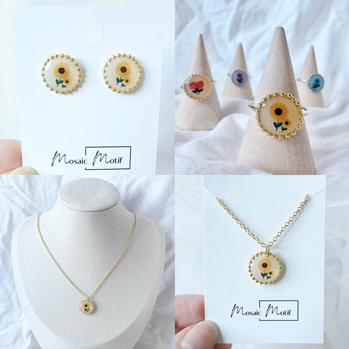 Floral Vintage mini earrings (multiple designs)