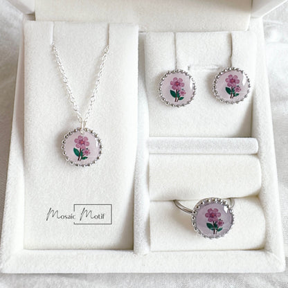 Floral Vintage gift set (earrings, necklace, ring)