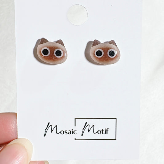 (🐾) Earrings stud - Cat earrings Big eyes (multiple style)