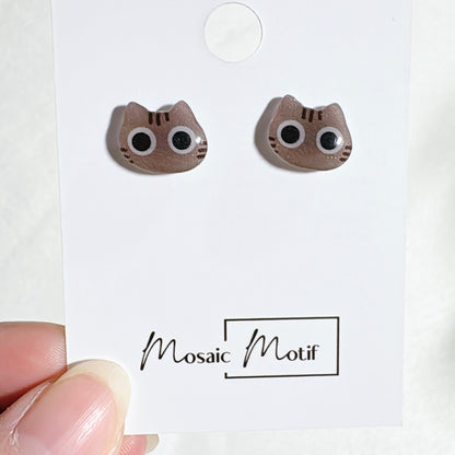 Cat earrings - Big eyes Cat stud earrings (multiple style)