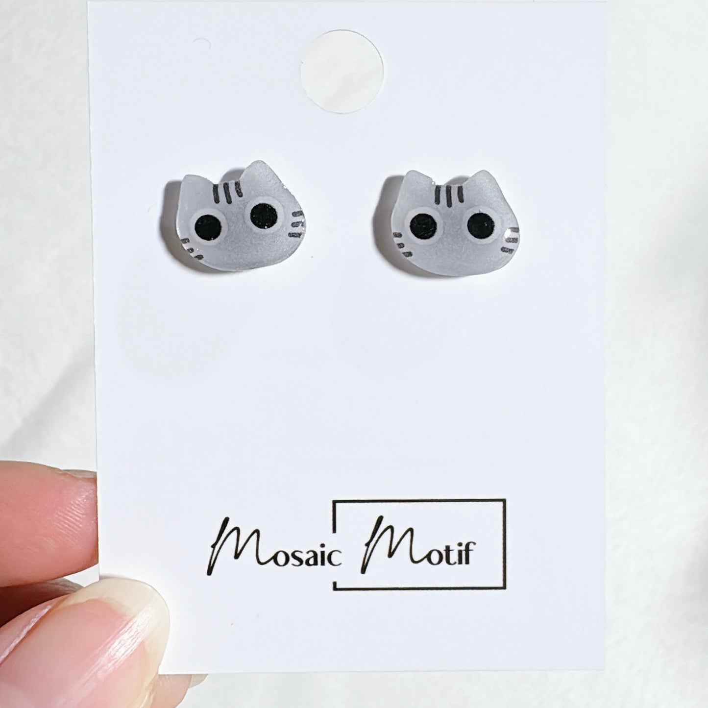 (🐾) Earrings stud - Cat earrings Big eyes (multiple style)