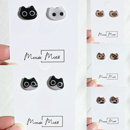 Cat earrings - Big eyes Cat stud earrings (multiple style)