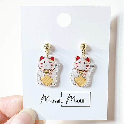 CNY - Lucky cat earrings