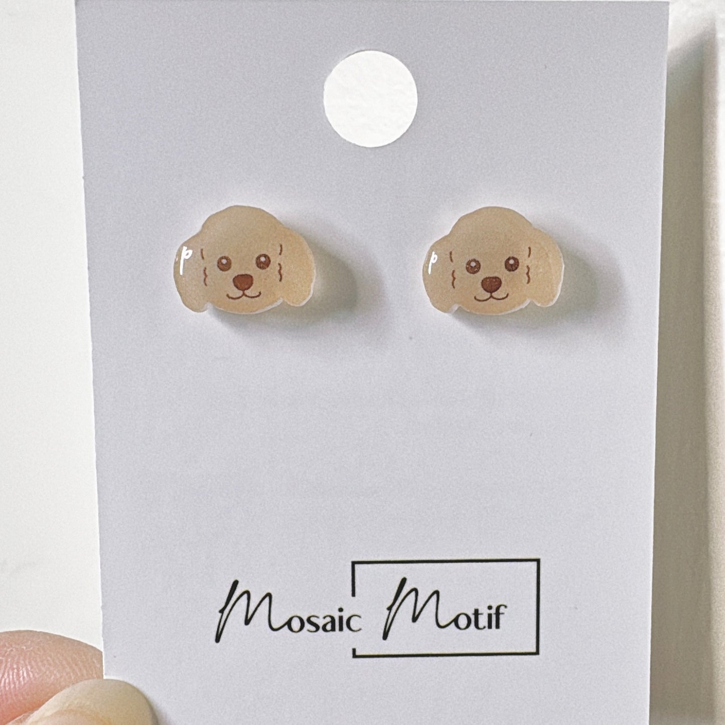 (🐾) Earrings stud - dog earrings (multiple colour)