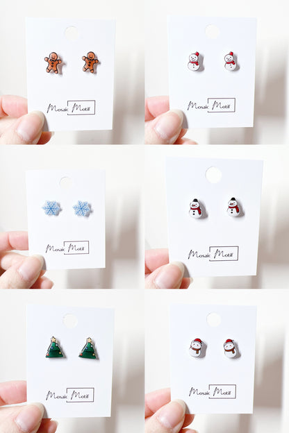 Xmas Christmas stud earrings - Gnome