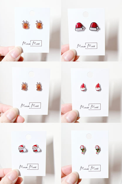 Xmas Christmas stud earrings - Gnome