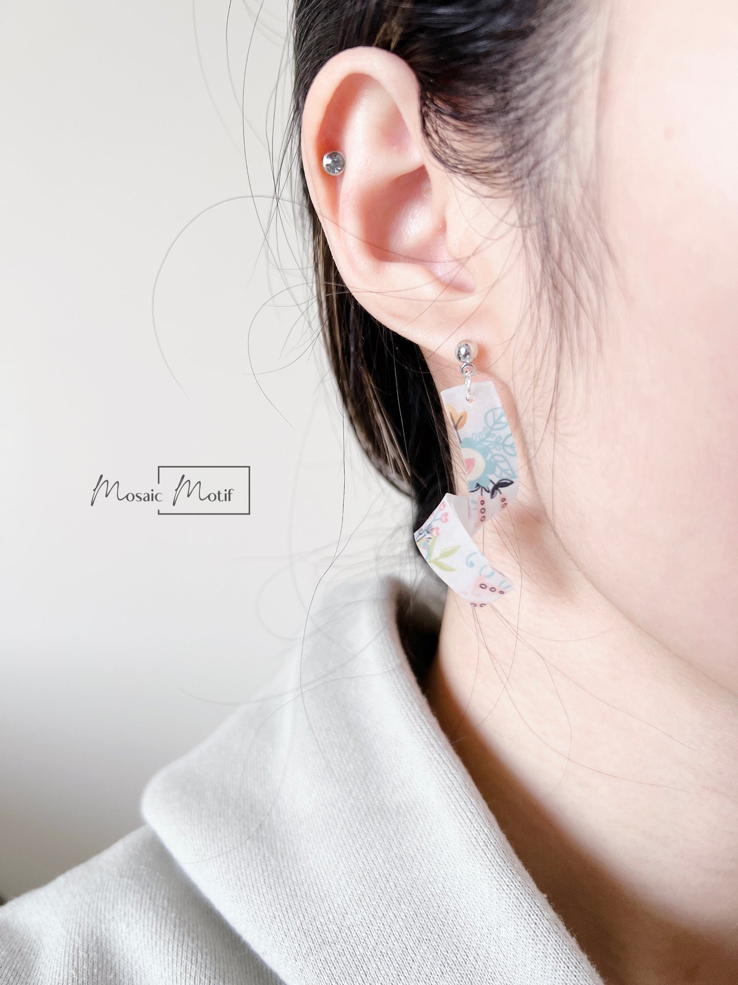 Spiral dangle earrings (Summer)