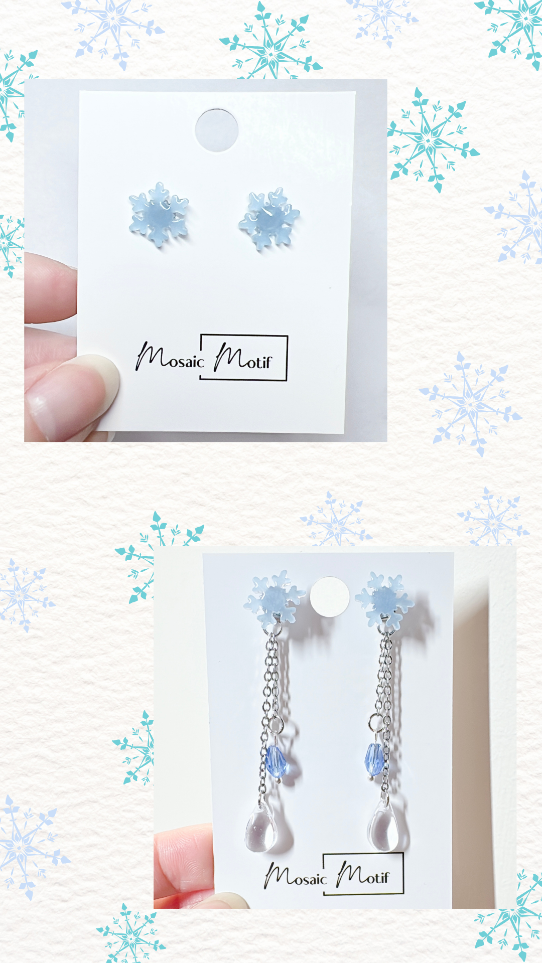 Xmas snowflake 2in1 dangle