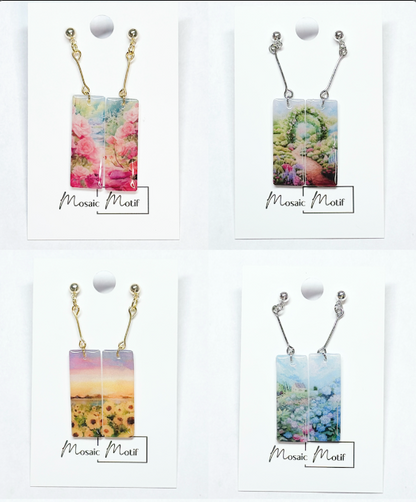 Oil painting earrings (Scenic style)