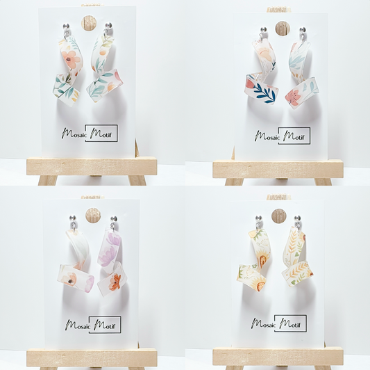 Spiral dangle earrings (Summer)