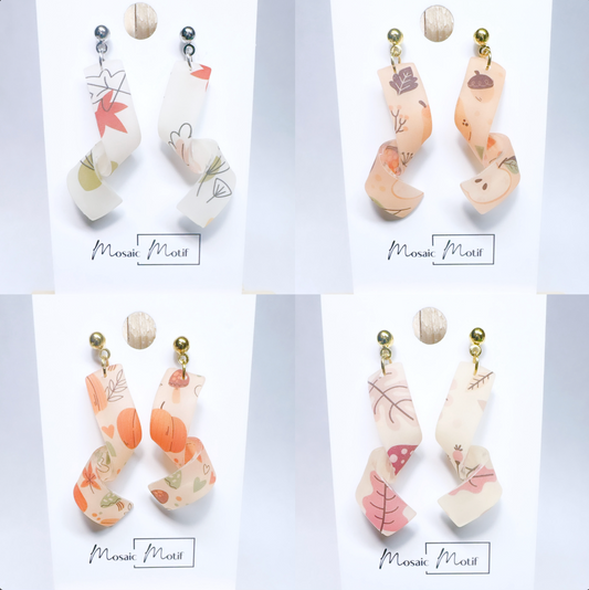Spiral dangle earrings (Autumn vibe)