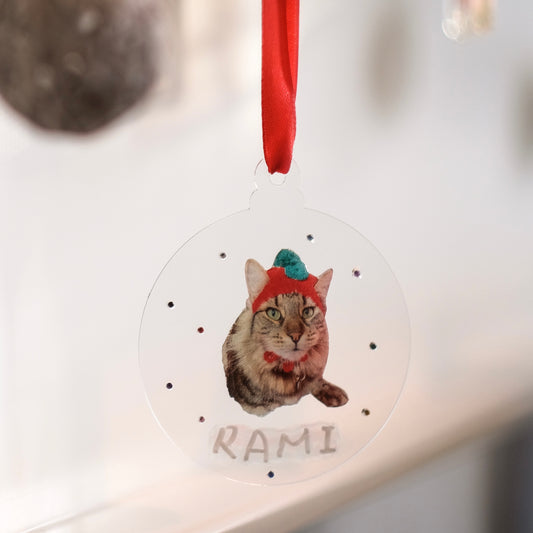 (🐾) Custom Pet Portrait Acrylic Ornament