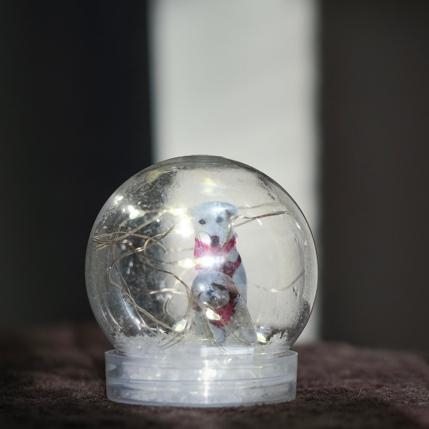 (🐾) Custom Pet Portrait LED Snow Globe (email to inquire)
