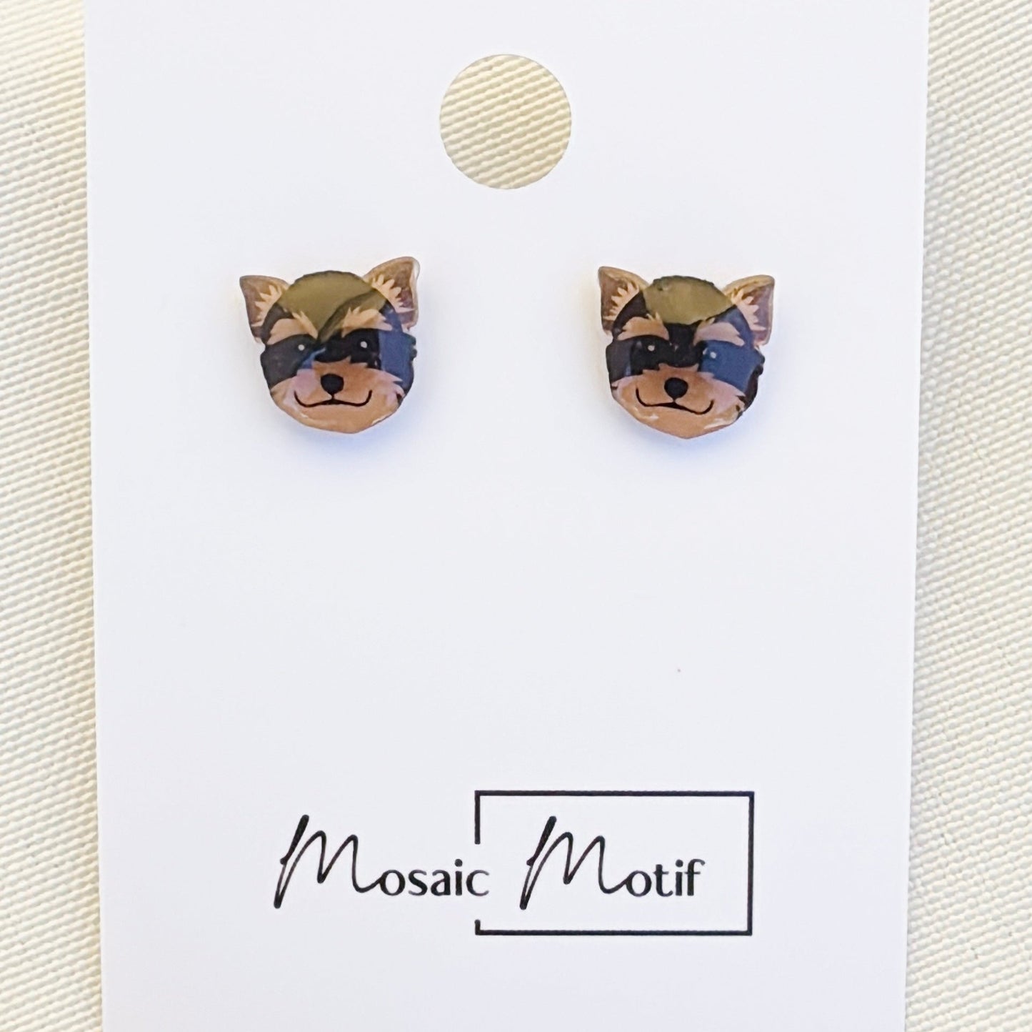 (🐾) Earrings stud - dog earrings (multiple colour)