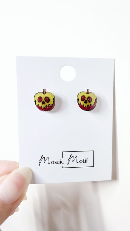 Halloween stud earrings - Poison Apple