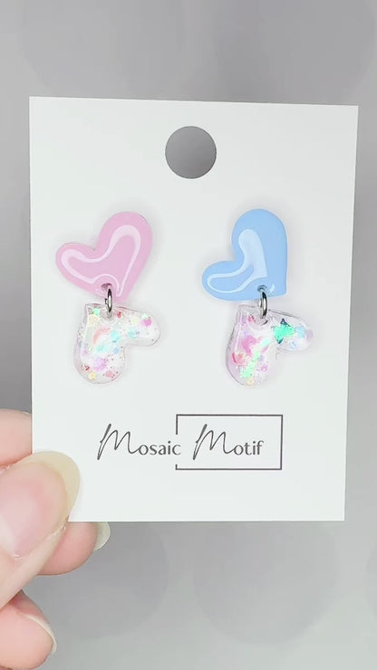 Chubby Heart dangle earrings