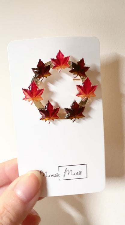 Maple Leaves Brooch