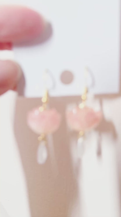 Lotus 3D dangle earrings