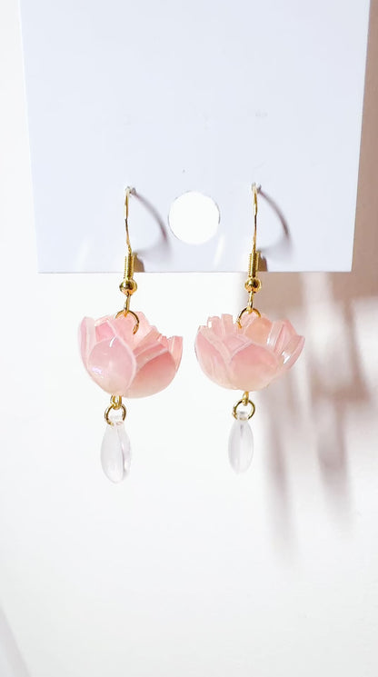 Lotus 3D dangle earrings