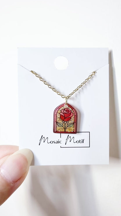 Rose in the Glass Sparkle (necklace)
